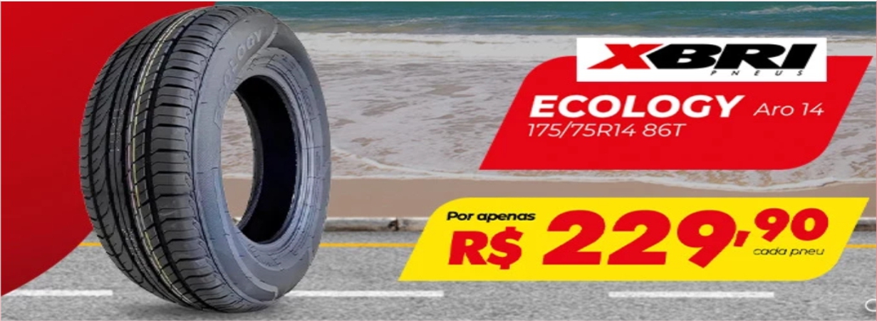 Imagem do Slide Promoção Pneu aro 14 xbri ecology 175/75r14 86t