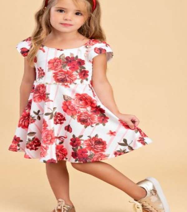 Imagem Mvf Bika Vestido 1217 Floral 02 de Maria Fumaça Kids