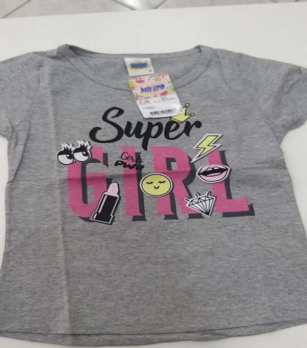 Imagem Mvf Duzizo Camiseta 5406 Super Girl 04 de Maria Fumaça Kids