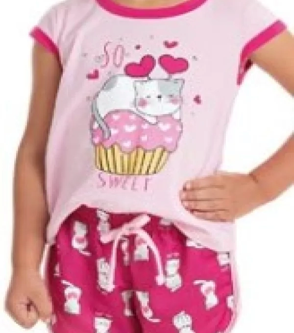 Mvf Duzizo Pijama 6576 Gato Coracao 02