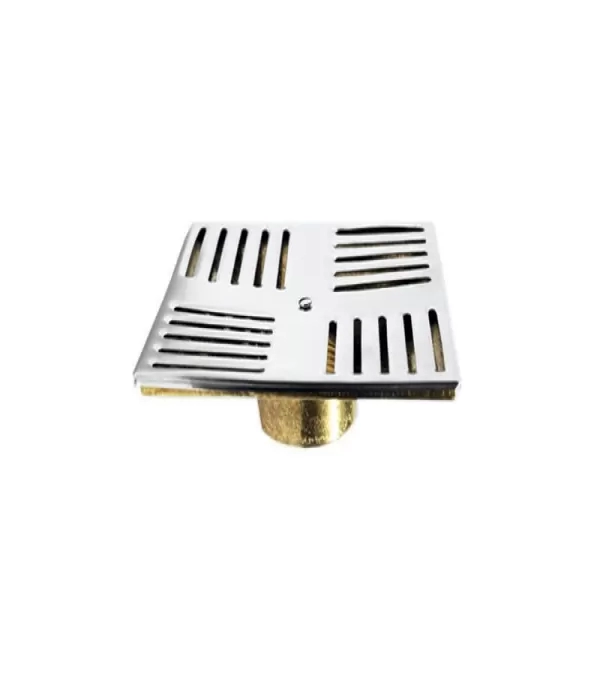 Dreno Fundo Alvenaria 2" Rosca Inox 304 Grade 15x15 Corpo Latao Inaqua   *000147