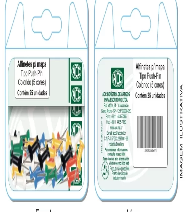 Alfinete TaÇa Cores Mistas Com 25 Unid - Acc