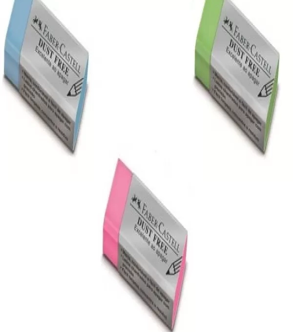 Borracha Pequena Dust Free Colors - Caixa Com 24 Unid - Faber Castell 187138