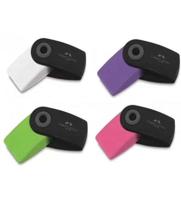 Borracha Mini Sleeve Black Neon Colorido - Faber Castell - Msleebobn