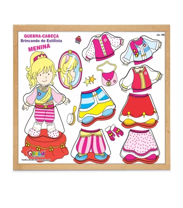 Quebra-cabeÇa Menina Estilista - Carlu - 1580