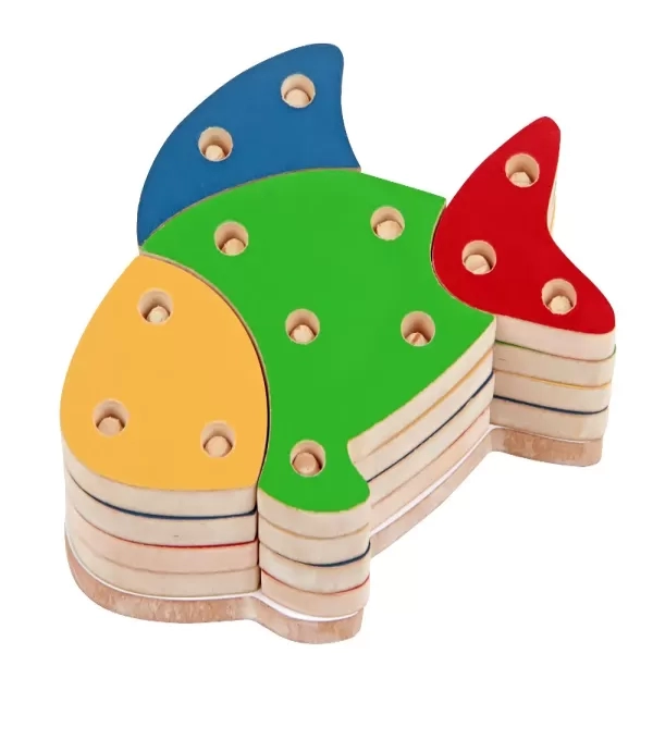 Troque E Encaixe As Cores Peixe - Carlu - 1601