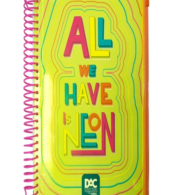Caderno Espiral UniversitÁrio 10 MatÉrias Color Bubble Amarelo - Dac - 3368