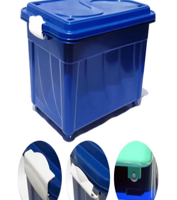 Caixa Organizadora PlÁstica Cores Diversas Com Tampa 60lt - Agraplast 642