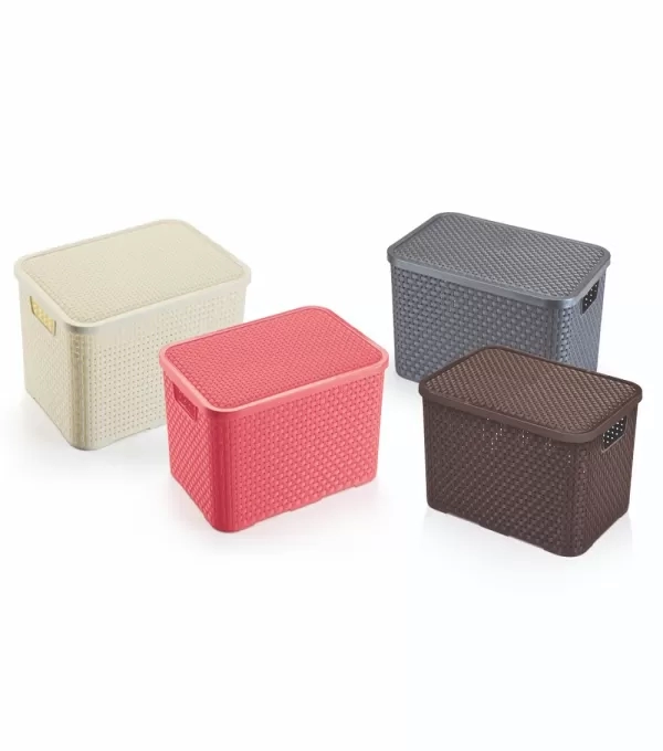 Caixa Organizadora Micro Rattan 3,5 Litros Cores - Monte LÍbano - Cr1955