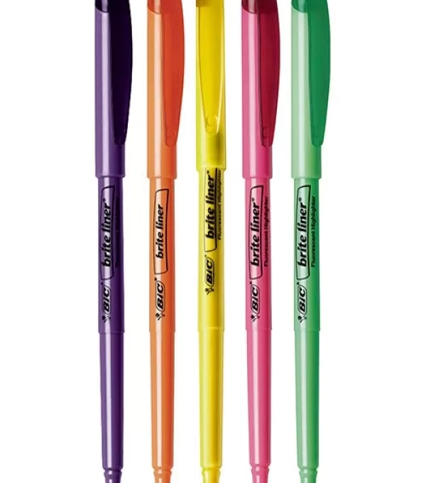 Caneta Marca Texto Rosa Brite Liner - Bic