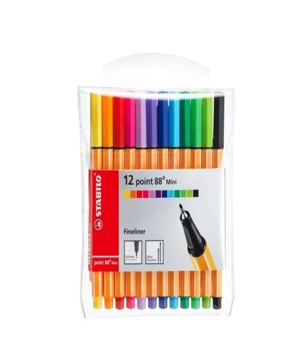 Estojo Stabilo Mini Point 88 Com 12 Cores - Sertic - 120.7800