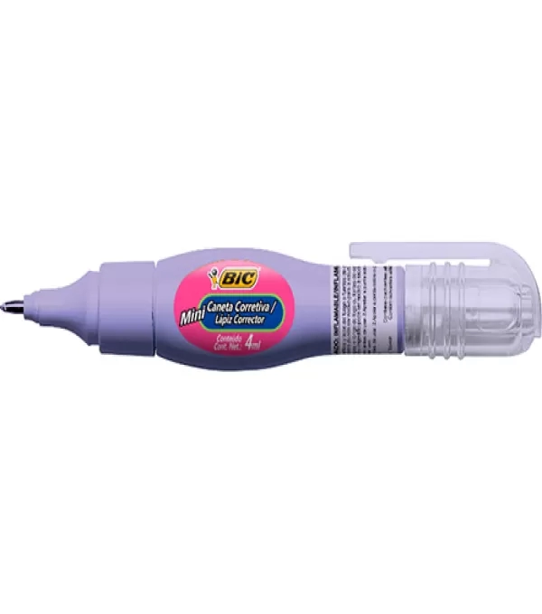 Corretivo Caneta 4ml Mini Shaken Squeeze Roxo - Bic