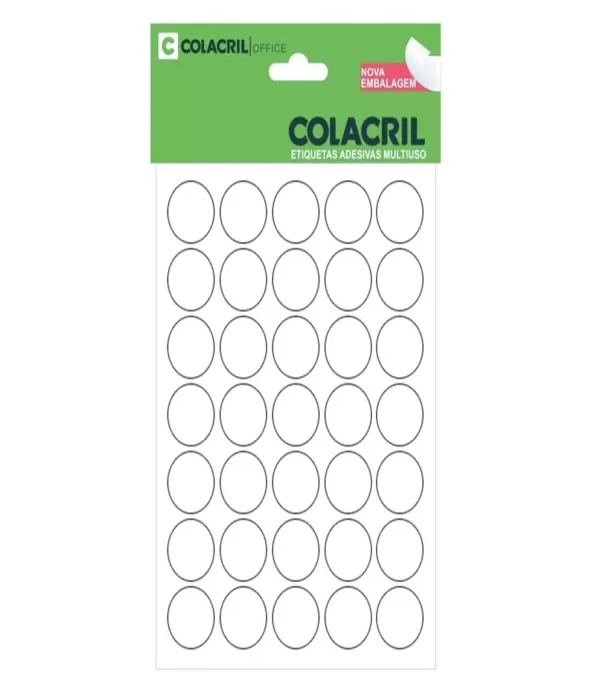 Etiqueta Adesiva Multiuso Redonda 19mm Transparente - Colacril - 6001tr