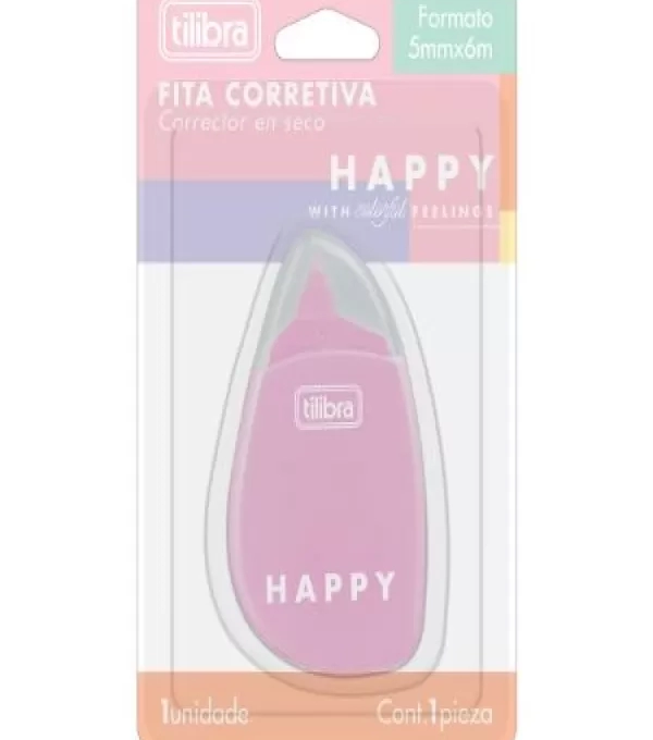 Corretivo Fita Happy 5mm X 6m - Tilibra - 315371