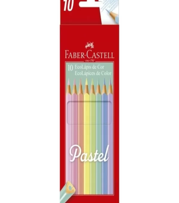 LÁpis De Cor 10 Cores Pastel - Faber Castell - 120510p