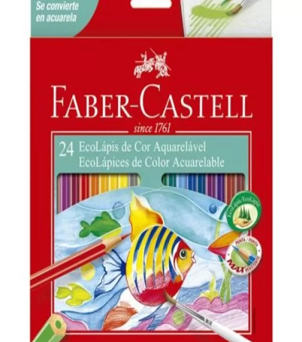 LÁpis De Cor 24 Cores EcolÁpis AquarelÁvel - Faber-castell - 120224g        