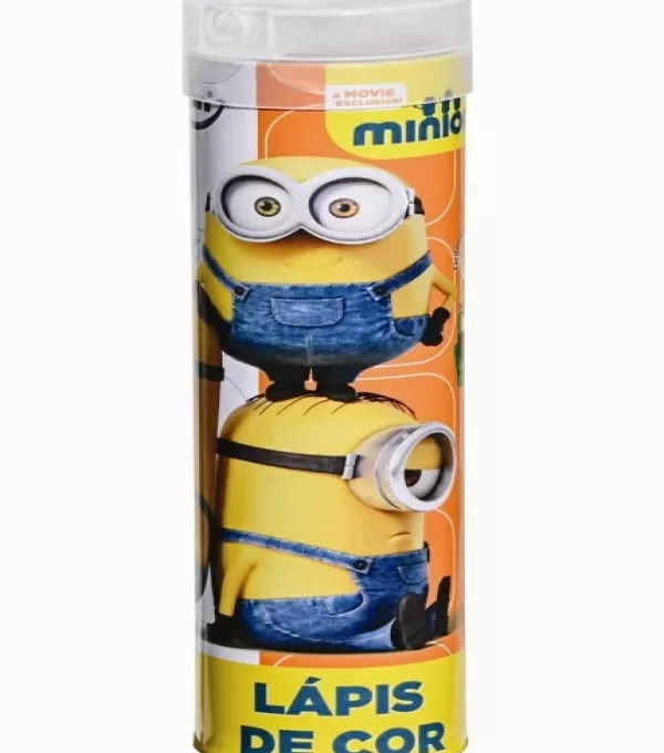 LÁpis De Cor 24 Cores Minions Tubo - Molin