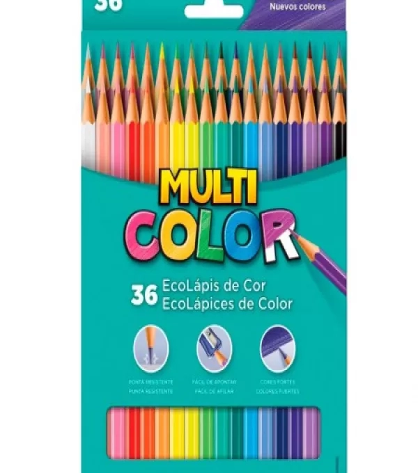 LÁpis De Cor 36 Cores Sextavado - Multicolor - 11.3600n
