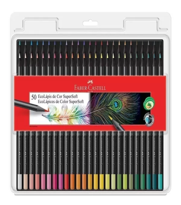 LÁpis De Cor 50 Cores Supersoft EcÓlapis - Faber Castell - 120750soft
