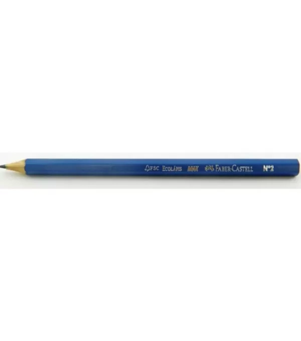 LÁpis Preto Nº 02 1205 Max Corpo Azul Sextavado - Caixa Com 144 Unid - Faber Cas