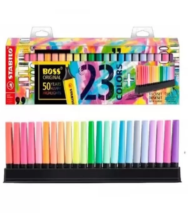 Caneta Marca Texto Stabilo Boss C/ 23 Cores EdiÇÃo Especial - Sertic