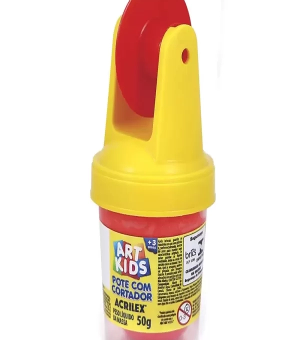 Massa De Modelar Com Cortador Liso Artkids 50g - Acrilex - 400261293