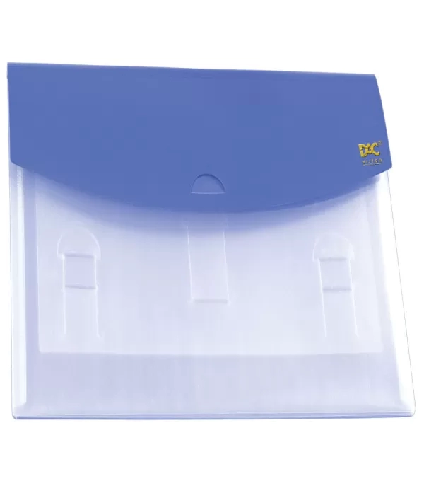 Pasta Sanfonada Tamanho A4 Azul Com 5 DivisÓrias RetrÁtil - Pct Com 5 Unid - Dac