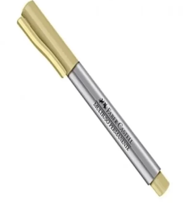 Marcador Permanente Multiuso Dourado 1.0mm - Faber Castell