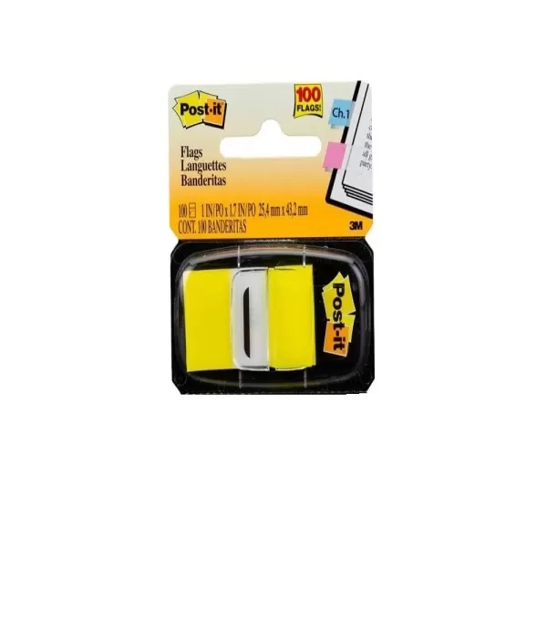 Marcador De PÁgina Adesivo 25mm X 43mm Flags Amarelo Com 50 Folhas - 3m