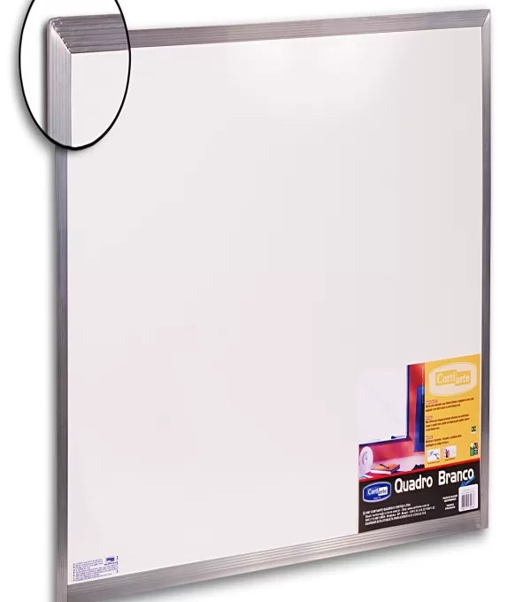Quadro Branco MagnÉtico 120x90 Moldura Em AlumÍnio Standart Steel - Cortiarte - 