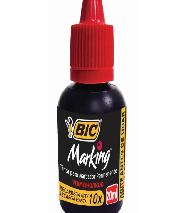 Tinta Para Marcador Permanente Vermelha 20ml Marking - Bic