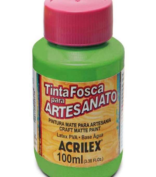 Imagem Tinta Pva Fosca Para Artesanato 100ml Verde Folha - Pct Com 6 Unid - Acrilex 510 de Encopel