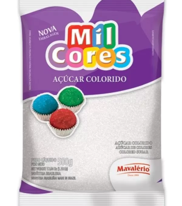 Acucar Colorido Mavalerio 500gr Branco(5-10)