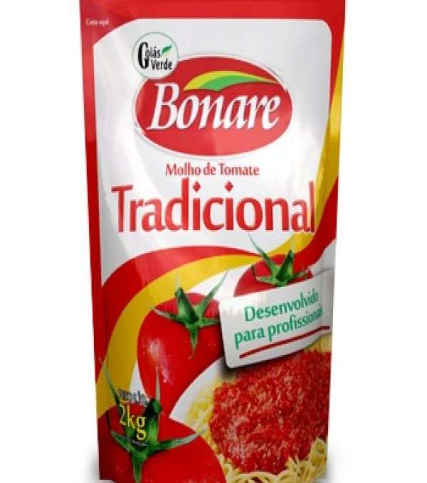 Imagem Molho De Tomate Bonare Tradicional 02 Kg(3-6-12) de Distripan