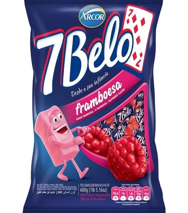 Bala Arcor 600g 7 Belo Framboesa