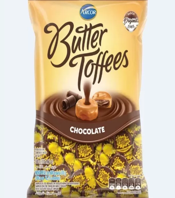 Bala Butter Toffees Arcor 500g Chocolate