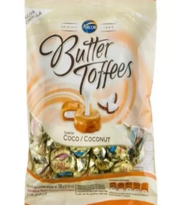 Bala Butter Toffees Arcor 500g Coco