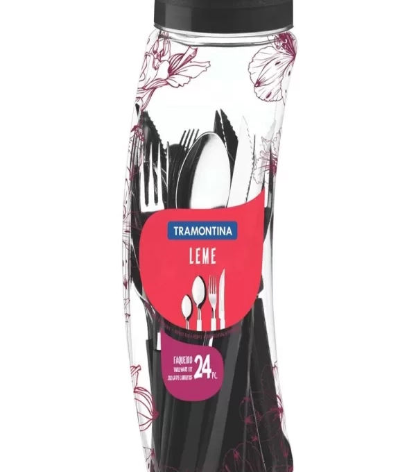 Faqueiro Tramontina Leme 24 Pcs Sortido Preto