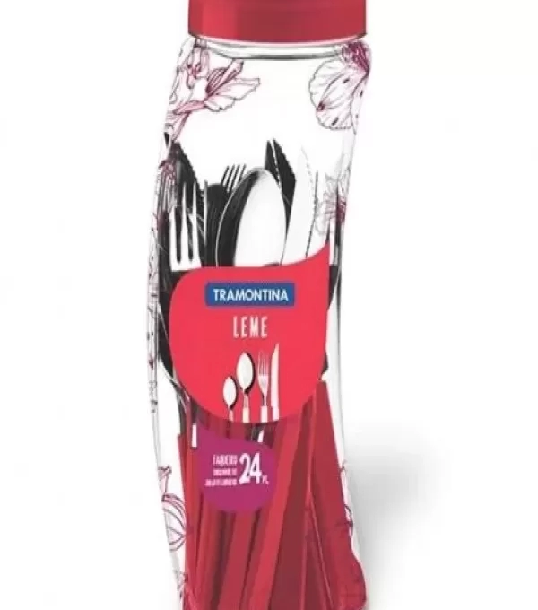Faqueiro Tramontina Leme 24 Pcs Sortido Vermelho