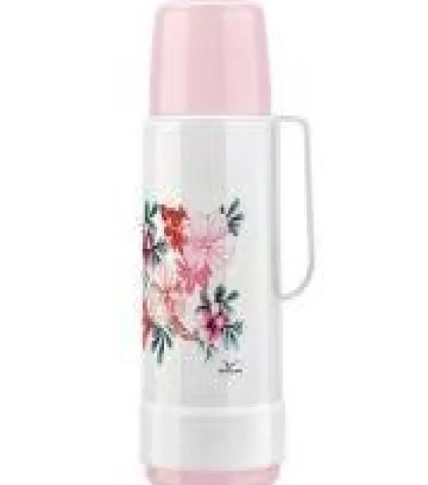 Garrafa Termica Invicta 1l Glt Decor Hibisco Rose/blue