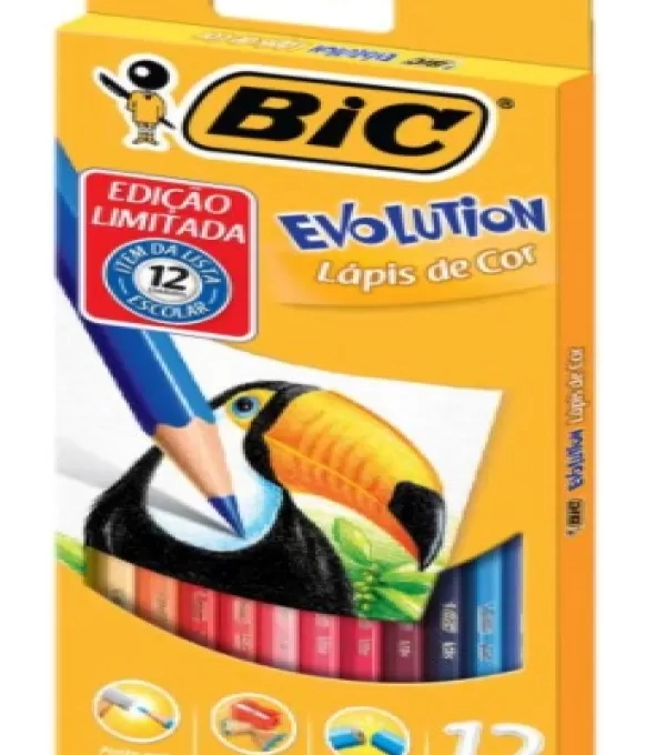 Lapis Cores Bic Evolution 12 Unid.