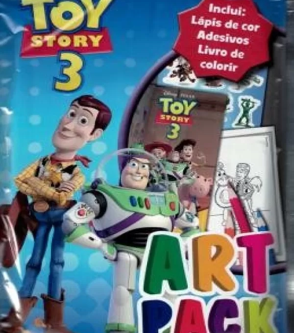 Livro Art Pack Toy Story 3 Lapis De Cor Adesivos Livro