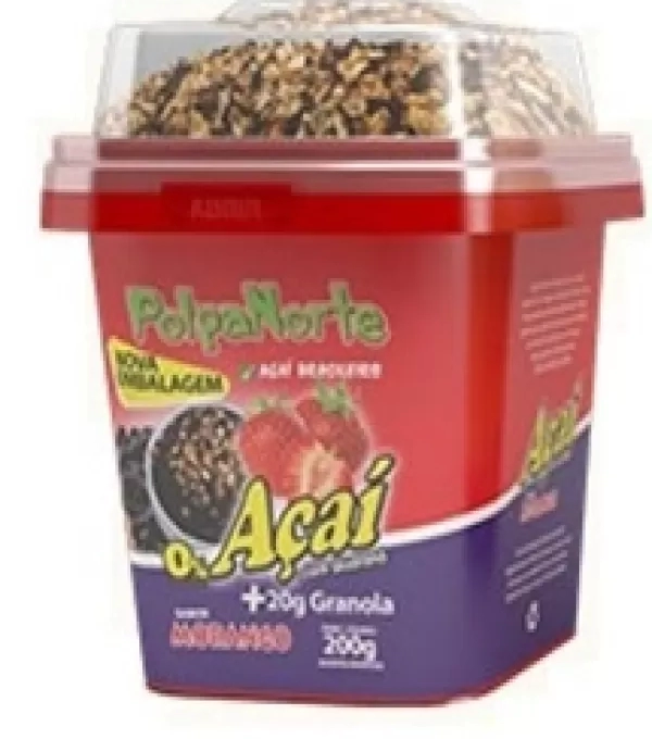 M. Acai Polpa Norte 220g Sabor Morango C/granola