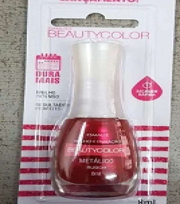M. Esmalte Beautycolor 8ml Vermelho Metalico Rubor