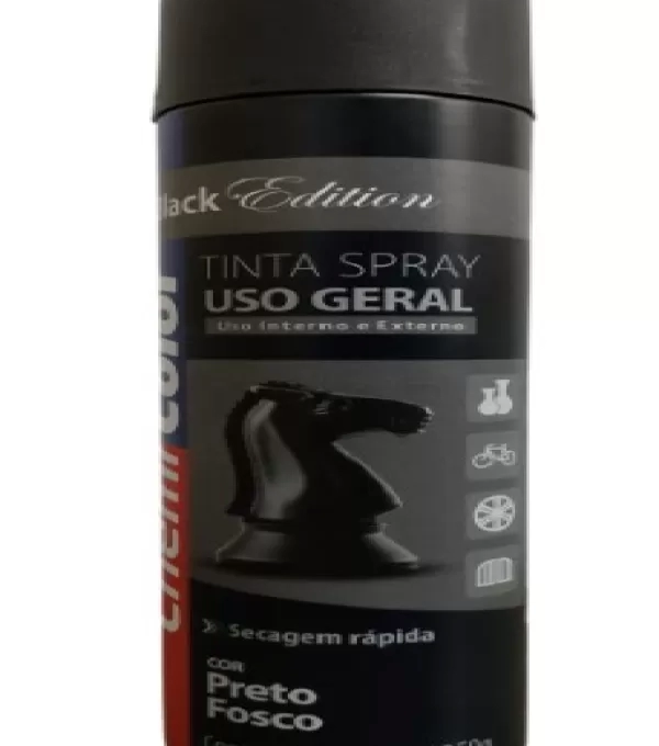 M. Tinta Spray Chemicolor 400ml Preto Fosco