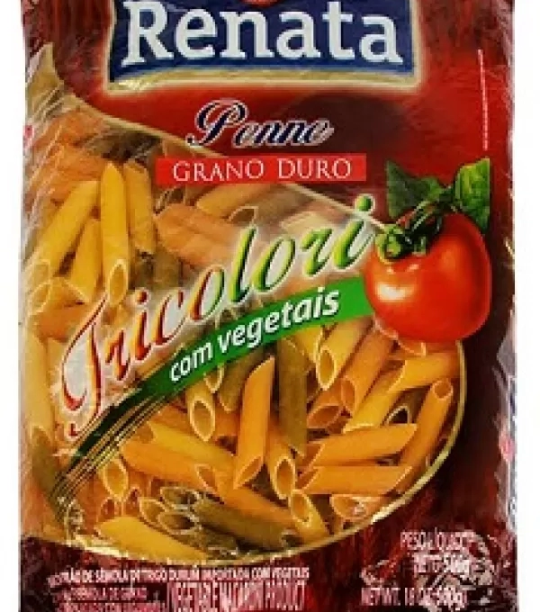 Macarrao Renata 20 X 500g Grano Duro Tricolori Penne