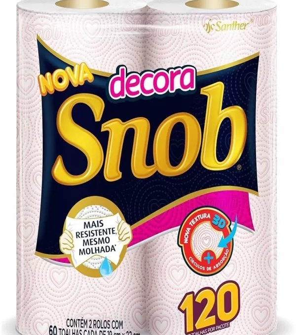 Papel Toalha Snob 12 X C/2 Decora 19cm X 22cm