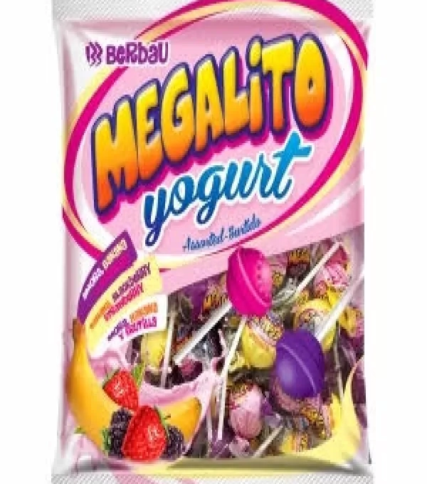 Pirulito Megalito Yogurt Sortido 1kg