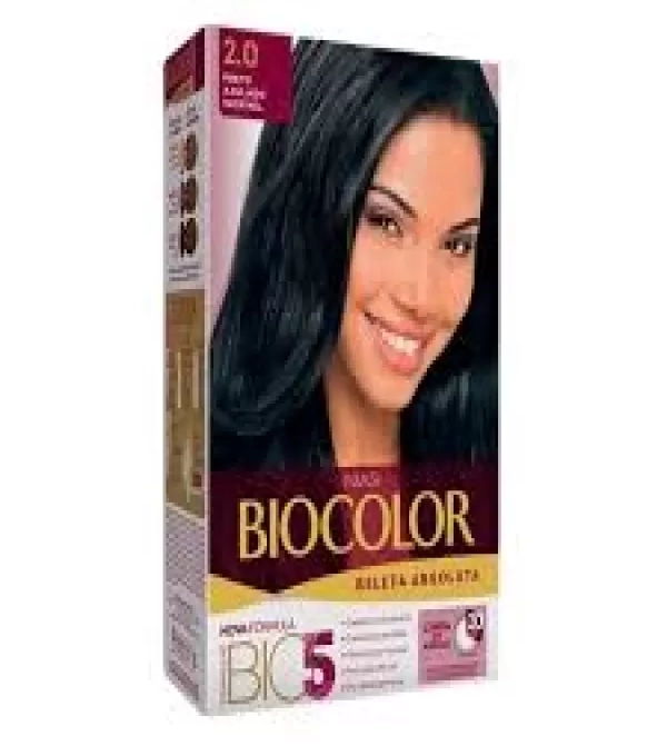 Tinta Para Cabelo Kit Biocolor 3 X 1 Pto Azulado 2.0