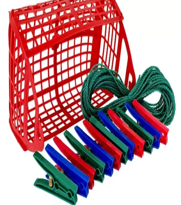 Kit Varal Policorda Cesta/corda/prendedor
